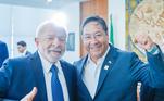 Lula e o presidente da Bolívia, Luis Arce
