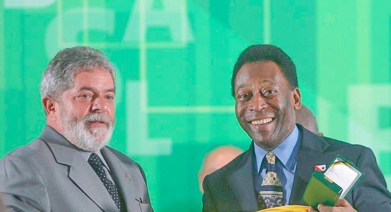 O presidente da República, Luiz Inácio Lula da Silva, e Pelé