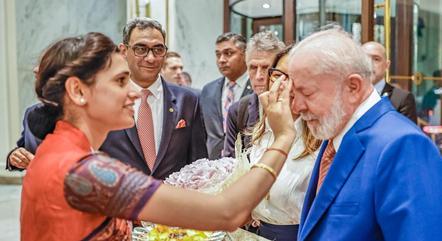 Lula foi recebido em Nova Déli nesta sexta-feira