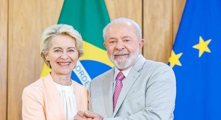 Ursula von der Leyen e Lula articulam reunião
