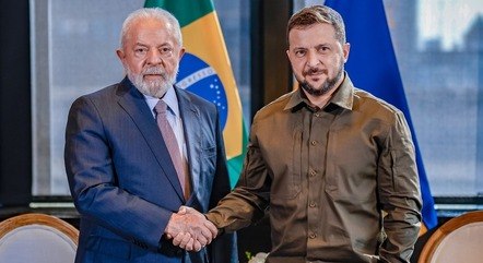 Lula e Volodmir Zelensky se reuniram pela 1ª vez
