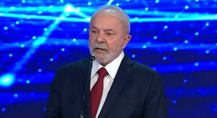 Lula durante o debate da TV Bandeirantes