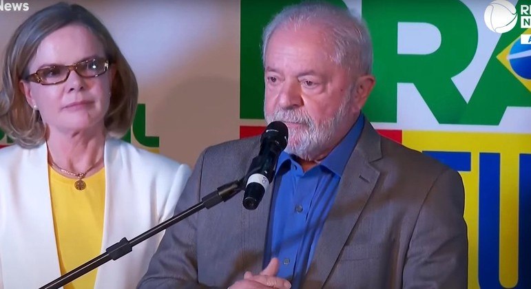Presidente eleito, Luiz Inácio Lula da Silva, durante anúncio de nomes do novo ministério
