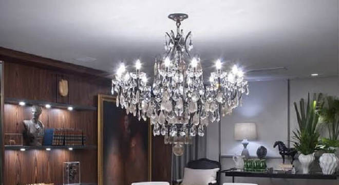 Lustre de cristais para sala de jantar