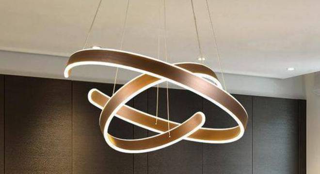 lustres modernos - lustre com ondas 