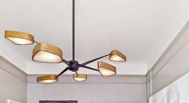 lustres modernos - lustre diferente em sala de jantar 