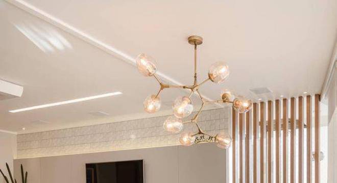 lustres modernos - lustre ramificado em sala de jantar 