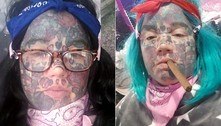Mãe viciada em tatuagens 'estilo prisão' lamenta: 'Não consigo arrumar emprego'