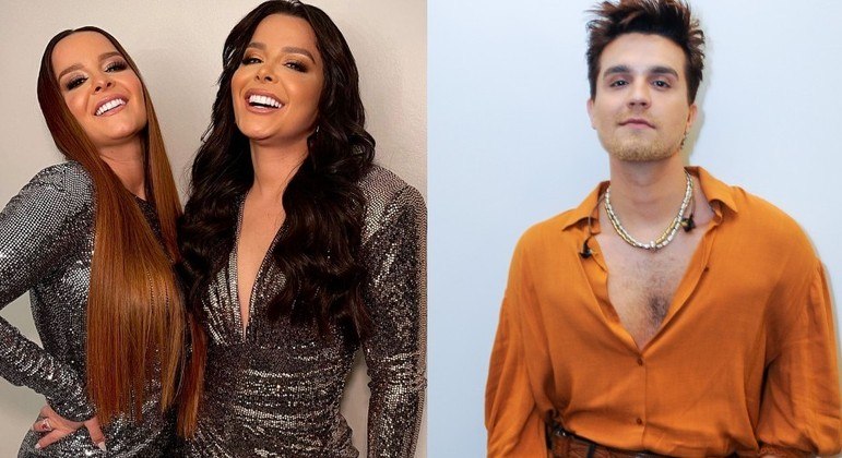 Maiara, Maraisa e Luan Santana na noite de gravação do DVD de Daniel