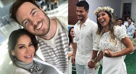 Maíra Cardi teve cerimônias de casamento inusitadas com Thiago Nigro e Arthur Aguiar