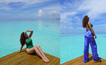 Na última segunda-feira (5), Maisa chegou ao terceiro e último destino da viagem de luxo: Maldivas. 'Um pedaço do paraíso', escreveu a atriz ao mostrar a casa em que ela está hospedada no local