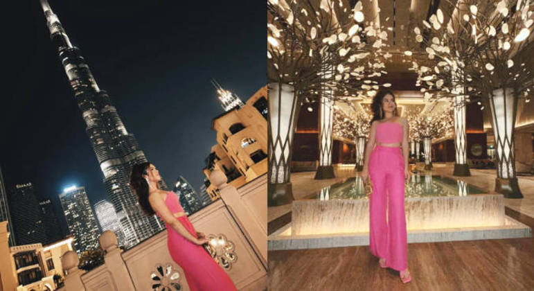 No fim de novembro, Maisa iniciou a longa viagem para o exterior e publicou uma sequência de fotos no Instagram, na frente do Burj Khalifa, prédio mais alto do mundo, localizado em Dubai, nos Emirados Árabes Unidos. Ela posou com um lookinho todo rosa e uma bolsa de luxo