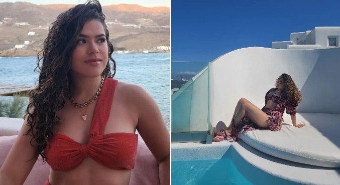 Recentemente, Maisa curtiu férias por lugares paradisíacos na Grécia
