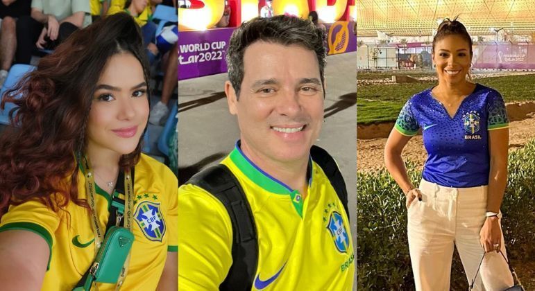 Maisa, Celso Portiolli e Belle Silva estão no Catar para ver a Copa