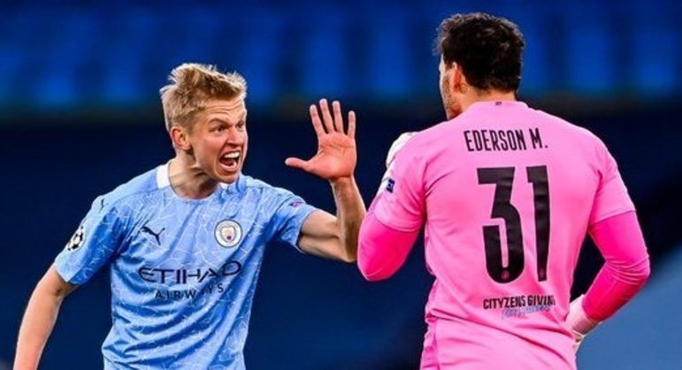 Zinchenko, o ucraniano, e Ederson, o brasileiro, responsáveis pela criação do 1 X 0