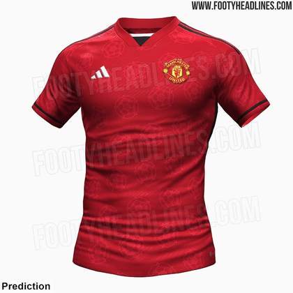 Manchester United: camisa 1 (vazada na internet) / fornecedora: Adidas