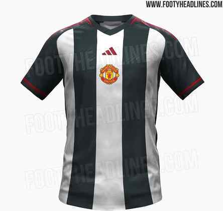 Manchester United: camisa 2 (vazada na internet) / fornecedora: Adidas