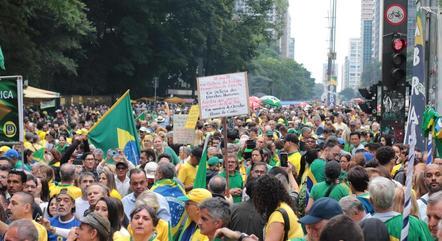 Manifestação na avenida Paulista