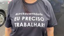 Comerciantes e empresários do DF fazem ato contra o lockdown