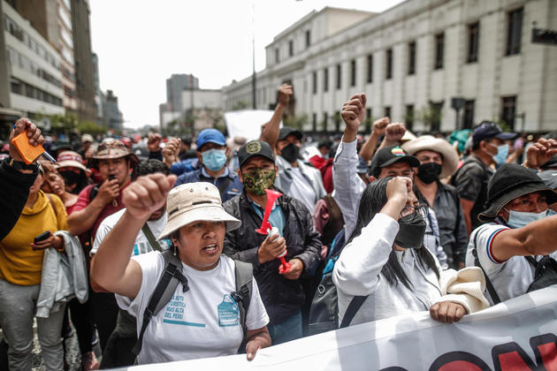 Manifestação no Peru