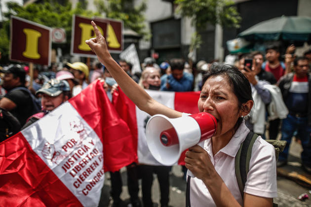 Manifestação no Peru