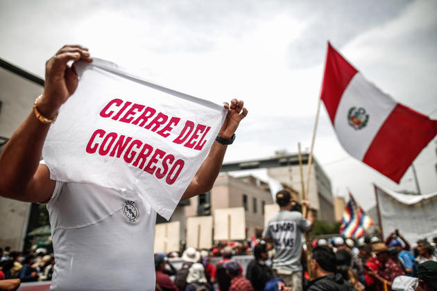 Manifestação no Peru
