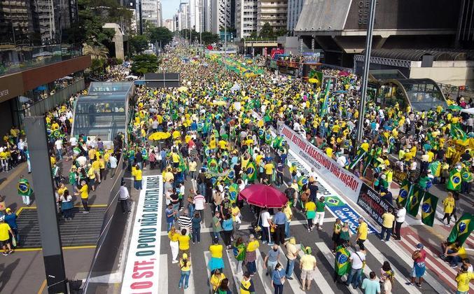 manifestação pró-bolsonaro, contra lockdown,