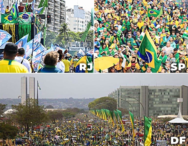 Manifestações  de 7 de Setembro no Rio, em São Paulo e no Distrito Federal