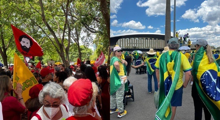 Manifestantes pró-Lula e pró-Bolsonaro saem às ruas neste domingo (6)