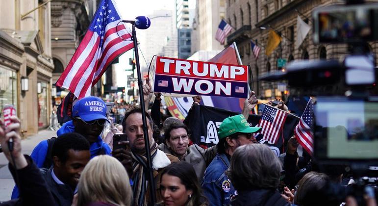 Manifestações a favor de Trump acontecem em Nova York