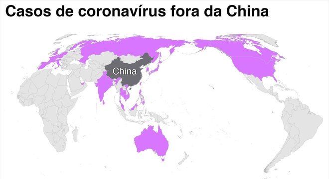 Mapa de coronavírus
