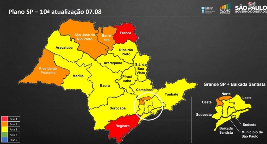 Nove regiões do interior de SP poderão flexibilizar quarentena