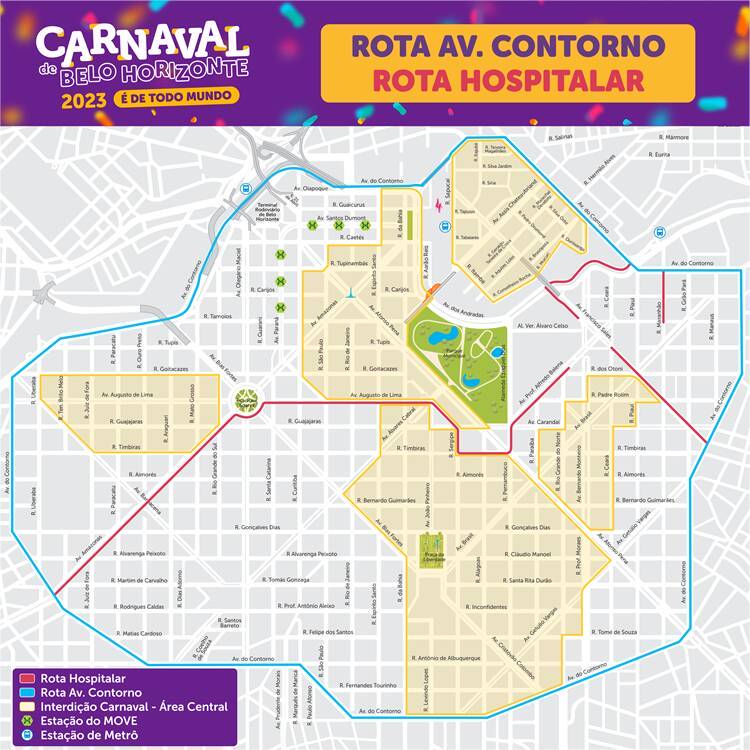 Caminho para a área hospitalar será diferente durante o Carnaval
