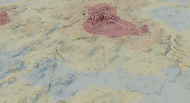 Cores mostram diferença de densidade populacional em área habitada pelos maias na Guatemala