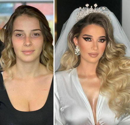 Os cabelos ajudam a emoldurar as noivasNoiva se revolta por ganhar cesta de lanche de presente de casamento