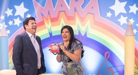 MIchael Keller e Mara Maravilha no "Domingo Espetacular"