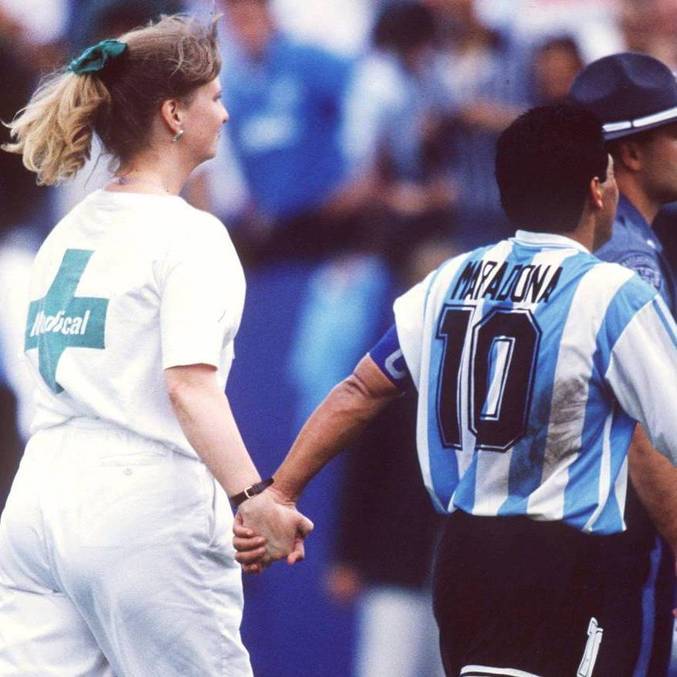A última imagem de Maradona com a camisa da Argentina
