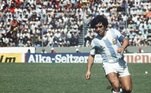 SOCCER AMERICAS CUP 2001: COPA AMERICA DE FUTBOL : Maradona , el astro del fútbol argentino , no consiguió ganar nunca la Copa América de Fútbol con la selección de su pais. EFE / EFE . GDU

