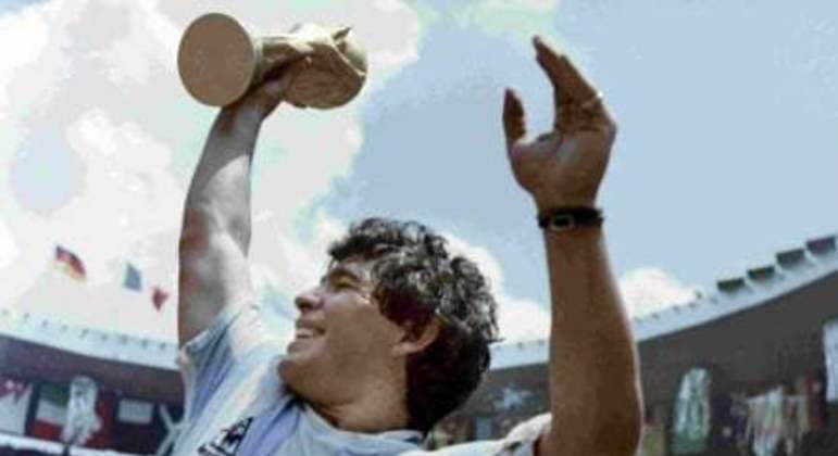 Maradona é o ídolo da conquista do Mundial em 1986