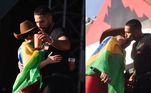 Maraisa e Bil Araújo se beijam em show