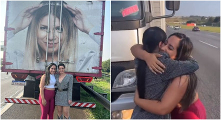 Maraisa abraçou caminhoneira que fez homenagem para Marília Mendonça