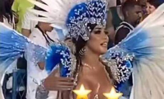 Mulher Abacaxi revela encontro com o marido, que a abandonou por desfilar de topless (Reprodução/Instagram)