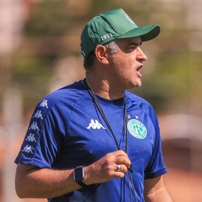Marcelo Chamusca comanda treino do Guarani