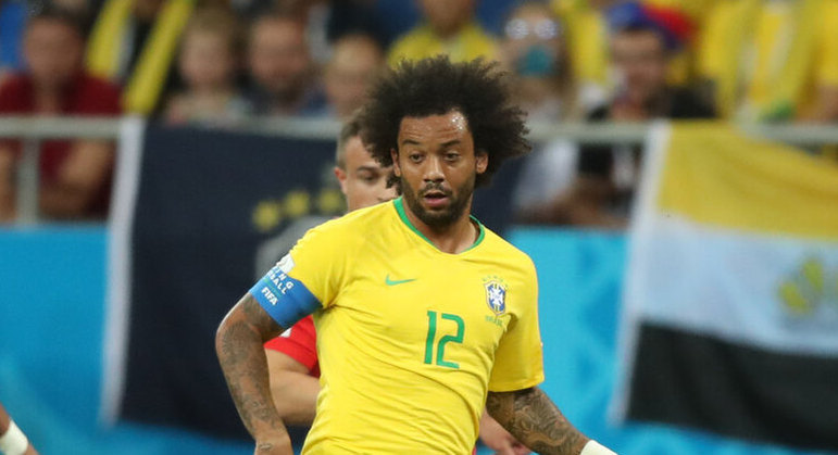 Marcelo em ação pela seleção brasileira
