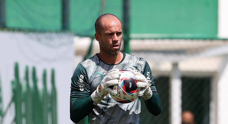 Marcelo Lomba em treino pelo Palmeiras