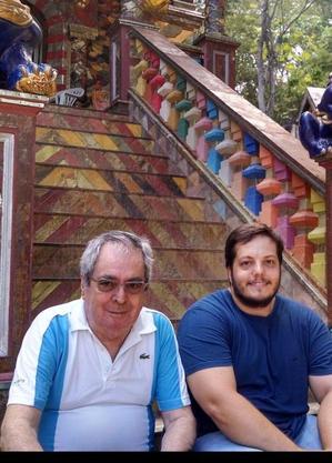 Marcos Bernardo e o avô Benedito Ruy Barbosa 