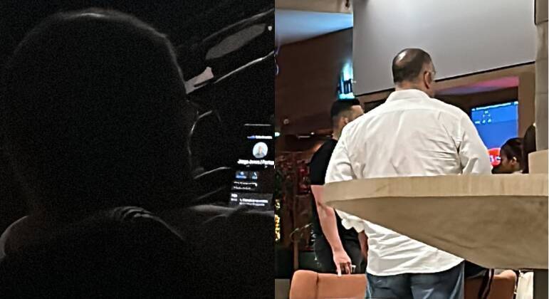 Para garantir que era realmente Marcos Braz, internauta tirou duas fotos do dirigente rubro-negro
