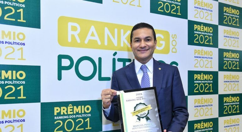 Marcos Pereira foi premiado durante evento nesta quarta (8), em Brasília 