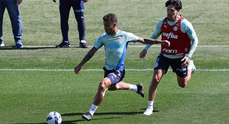 Marcos Rocha e Gómez participam de último treino do Palmeiras visando o Cerro Porteño