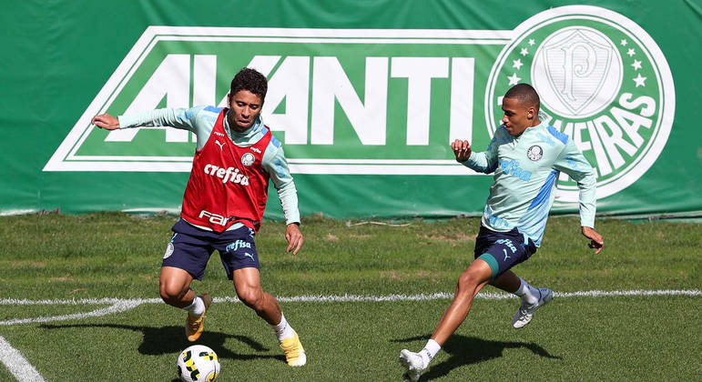 Marcos Rocha treina com bola durante a reapresentação do Palmeiras visando o São Paulo